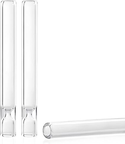 Glass Tube Stem, 4 Inch Long 12 mm OD 2mm Straight ，Steam Chemistry Air Drying Tube，Thick Wall Tubing with 2 Cleaning Brush (8 Pieces） in Kuwait