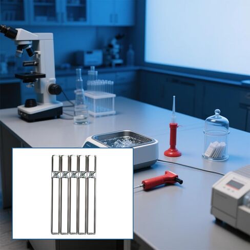 Glass Tube Stem, 4 Inch Long 12 mm OD 2mm Straight ，Steam Chemistry Air Drying Tube，Thick Wall Tubing with 2 Cleaning Brush (8 Pieces） in Kuwait