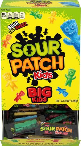SOUR PATCH KIDS Big Kids Individually Wrapped Soft & Chewy Candy, Bulk Candy, School Snacks, 240 Count Box in Saudi Arabia