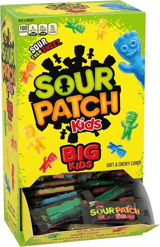 SOUR PATCH KIDS Big Kids Individually Wrapped Soft & Chewy Candy, Bulk Candy, School Snacks, 240 Count Box in Saudi Arabia