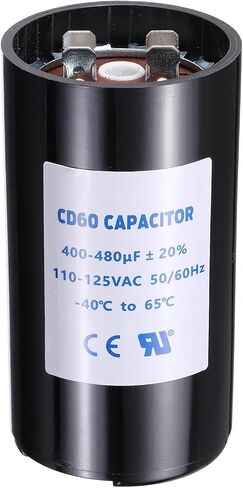 Meccanixity CD60 مكثف 88-106 UF/MFD ، 110-125 VAC CD60 تشغيل مكثف بدء تشغيل المحرك 50/60 هرتز لمحرك المروحة الكهربائية البدء في مضخة البئر ، الأسود in Kuwait