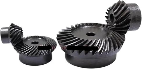 Ratio 1:1.5 Spiral Bevel Gear Set 20 30 Teeth 1M 1.5M 2M 2.5M 90 Degrees Meshing Angle 45# Steel Helical Gears Blackening(2M) in Saudi Arabia