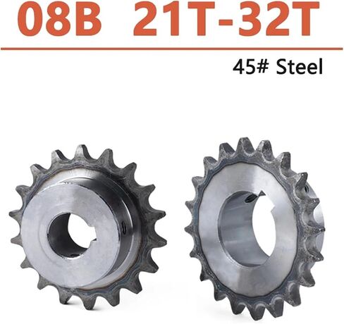1pc 21t-32t 08b محرك أقراص صناعي عجلة 45# ترس سلسلة الصلب 21 22 23 24 25 26 28 30 32 أسنان المفتاح Bore 14-40mm (40 مم (Keyway 12mm) ، 26 أسنان) in Saudi Arabia