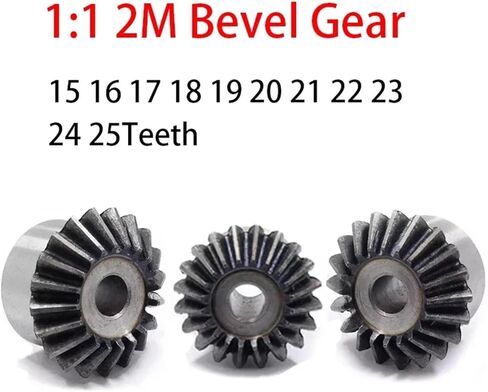 1pc 2m Bevel Gear 15 16 17 18 19 20 21 22 ~ 25teeth 1: 1 90 Degrees anching angle metal drive gear 45# steel feled (2m 24 teath) in Saudi Arabia