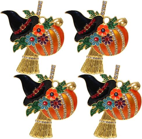 AmoSfun 4pcs هالوين من منديل حلقات القرع ساحرة من المنديل in Kuwait