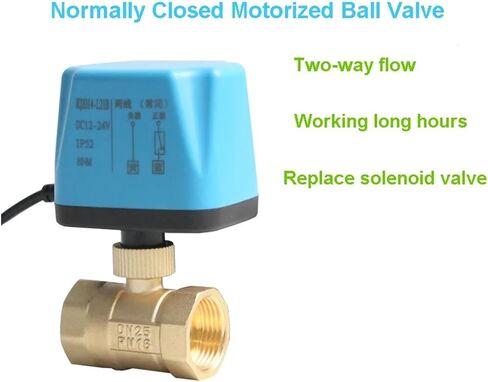 1/2" 3/4" 1" 2" Normally Closed Motorized Ball Valve 220V 12V 24V 2-Wire Brass Electric Ball Valve Replace Solenoid Valve(220v-open) in Kuwait