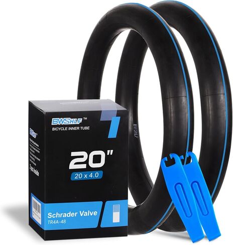 أنبوب إطارات BWSHLF الدهون ، 20 × 4.0 صمام Schrader 35/48 ملم أنبوب إطارات داخلي ، وضيق الهواء العالي ، ومضاد للضرب ، مع 2 رافعات الإطارات شملت 2 حزمة in Kuwait