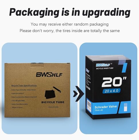 أنبوب إطارات BWSHLF الدهون ، 20 × 4.0 صمام Schrader 35/48 ملم أنبوب إطارات داخلي ، وضيق الهواء العالي ، ومضاد للضرب ، مع 2 رافعات الإطارات شملت 2 حزمة in Kuwait