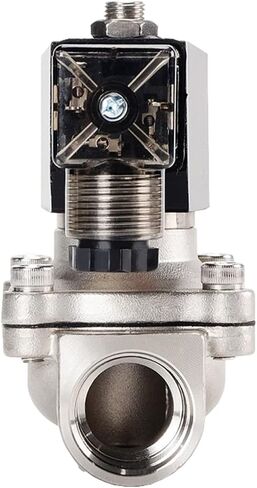 1/2 "3/4" 1 "2" ماء الملف اللولبي الكهربائي 220V 12V 24V 110V مغلق عادة الفولاذ المقاوم للصدأ IP65 DIN درجة حرارة عالية (380VAC-NBR-SEAL ، 2 بوصة) in Saudi Arabia