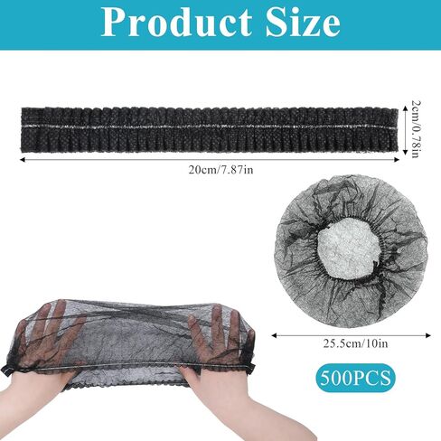 500 Pcs Disposable Bouffant Caps, Disposable Hair Nets, 21 Inches Hair Nets for Women and Men Elastic Dust Cap for Food Service Nurses Labs Kitchen in Saudi Arabia