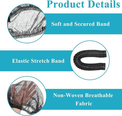 500 Pcs Disposable Bouffant Caps, Disposable Hair Nets, 21 Inches Hair Nets for Women and Men Elastic Dust Cap for Food Service Nurses Labs Kitchen in Saudi Arabia