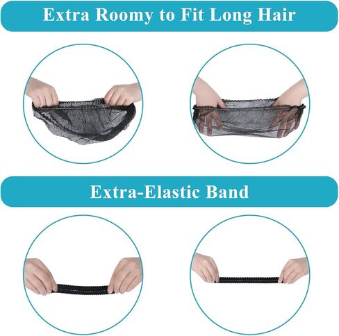 500 Pcs Disposable Bouffant Caps, Disposable Hair Nets, 21 Inches Hair Nets for Women and Men Elastic Dust Cap for Food Service Nurses Labs Kitchen in Saudi Arabia