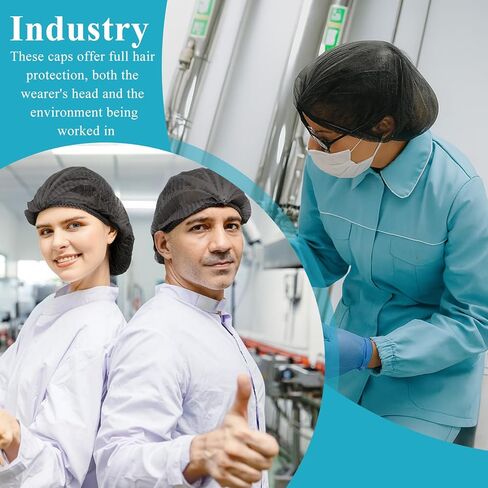 500 Pcs Disposable Bouffant Caps, Disposable Hair Nets, 21 Inches Hair Nets for Women and Men Elastic Dust Cap for Food Service Nurses Labs Kitchen in Saudi Arabia