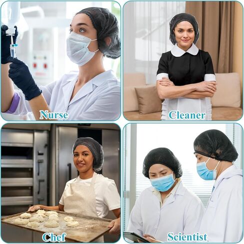 500 Pcs Disposable Bouffant Caps, Disposable Hair Nets, 21 Inches Hair Nets for Women and Men Elastic Dust Cap for Food Service Nurses Labs Kitchen in Saudi Arabia