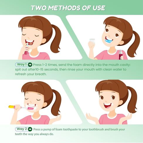 Fluoride Free Foam Kids Toothpaste - Natural Teeth Clean and Whitening Toothpaste with Strawberry and Watermelon Mint Flavor, Organic Travel for U Shaped Toothbrush in Saudi Arabia