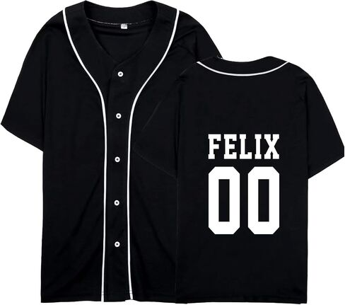 Bangchan Felix Hyunjin Jersey Tshirt Jisung Changbin Minho Seungmin Baseball Tee Shirt Merch in Kuwait