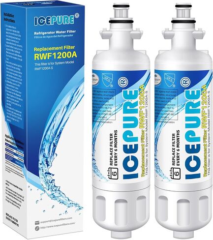 ICEPURE PRO 46-9690 NSF53 بديل معتمد لـ LG LT700P ADQ36006101، Kenmore Elite 9690 ADQ36006102، LFX28979ST، RWF1200A، LFX25978ST، LFXS30766S، LFXC24726S فلتر مياه الثلاجة، عبوتان in Kuwait