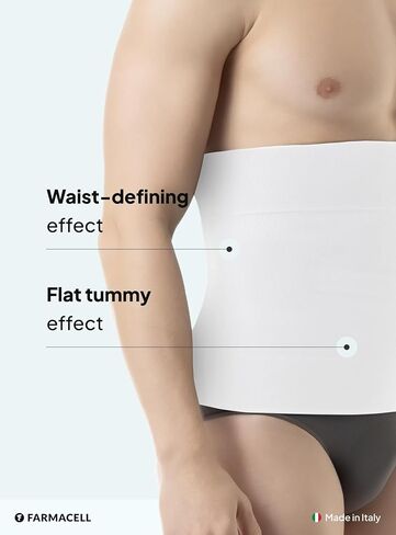 Farmacell 405 Men's Waist Control Belt Shaping Band, 100% Made in Italy in Saudi Arabia