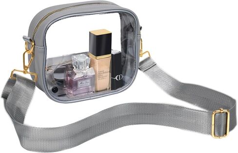 Clear Bag Stadium معتمدة ، حقيبة Crossbody صافية مع حزام قابل للإزالة وقابل للتعديل لحضور الحفل الرياضي in Kuwait