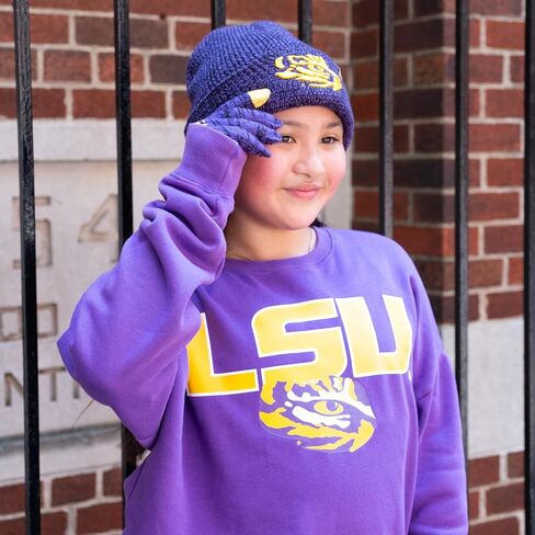 Ultra Game NCAA Unisex Kids Ncaa Official Super Soft Winter Beanie Knit Hat With Extra Warm Touch Screen Gloves in Saudi Arabia