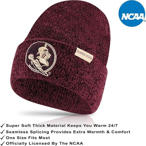 Ultra Game NCAA Unisex Kids Ncaa Official Super Soft Winter Beanie Knit Hat With Extra Warm Touch Screen Gloves in Saudi Arabia