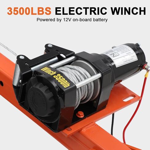 رافعة شاحنة كهربائية 1100 رطل مع وينش 3500 رطل ، وطيب القابل للطي الثقيل Jib Crane 360 ​​° ، وطفرة قابلة للتعديل/الطول لتصاعد الالتقاط - البناء ، والزراعة ، وحل الرفع الصناعي in Kuwait