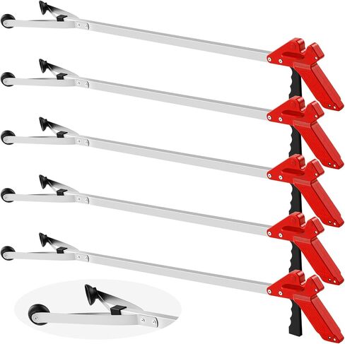 SABARY 5 PACK CUSTER CUP RECKER GROKBER THEACH TRASH PACKER TOULD ، أداة طويلة من أدوات الوصول إلى الملاذات غير المفيدة غير المفيدة للمسؤن للمسؤول عن عصا تمديد الذراع بيلز (أسود) in Saudi Arabia