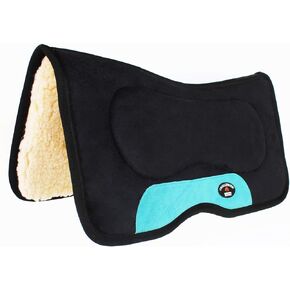 CHALLENGER Western Contoured Fleece Padded Saddle Pad Turquoise 39175 in Kuwait