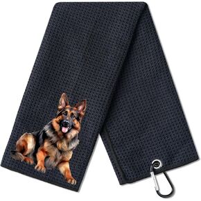 German Shepherd Gifts Golf Towel, Gifts for German Shepherd Lovers, 40 x 60cm Microfiber Golf Towel for Golf Bags for Birthday, Christmas in Saudi Arabia