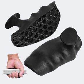 Weight Lifting Grips - 1 Pair Gym Hand Grips for Weight Lifting | Rubber Gym Grips | 2025 Silicone Dumbbell Bar Handle Grips | Ergonomic Palm Protection Gloves | Fingerless Workout Gloves for Adults in Kuwait