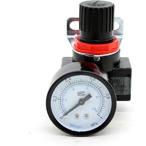 BR3000 G3/8 inch Pressure Regulator, mini air Pressure Relief Control, Compressor Regulator, Processing Device with Instrument(BR3000 add PC6) in Saudi Arabia