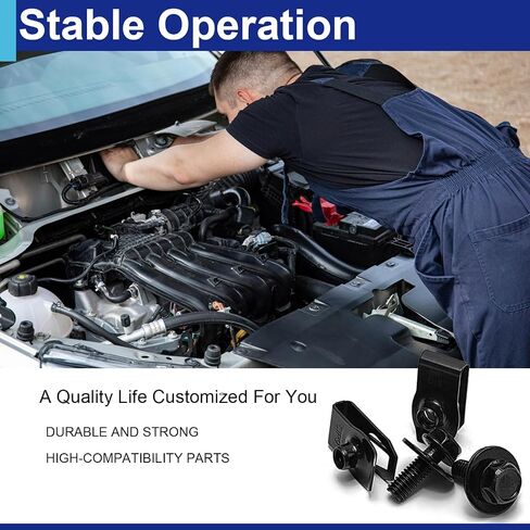100 PCS Automotive Body Bolts and U-nut Clamp Kit Bumper Fender Liner Pull Metal Rust-Resistant U Retainer Universal Fastener Accessories Size U-Nuts 1′/0.52′/0.47′ and Bolts 0.46′/0.85′ M6-1 in Kuwait