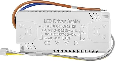 LED Driver 3colors 40-60W×2 60-80×2 240mA Adapter for Power Supply AC 165-265V Unit Lighting Transformers for LED Strips((40-60W)-2_220 V) in Saudi Arabia
