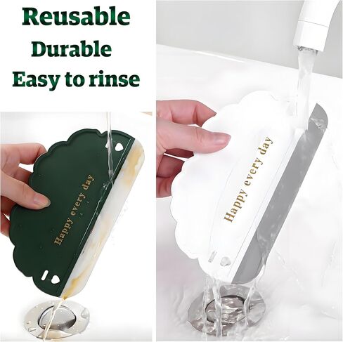 Squeegee Bathroom Glass Door Clasting Sclaper with Hanging Hook ، Silicone Mini Kitchen Countertop Squeegee ، مكشطة ممسحة الماء لأدوات تنظيف البلاط بالوعة (Cloud 3pcs) in Saudi Arabia