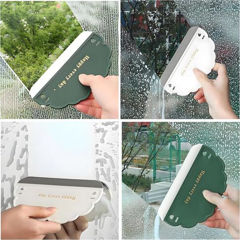 Squeegee Bathroom Glass Door Clasting Sclaper with Hanging Hook ، Silicone Mini Kitchen Countertop Squeegee ، مكشطة ممسحة الماء لأدوات تنظيف البلاط بالوعة (Cloud 3pcs) in Saudi Arabia