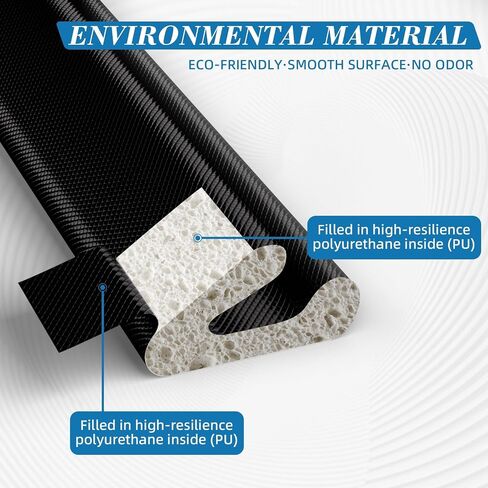 V-Shaped Weather Stripping Door Seal, 19.7FT Draft Stopper for Doors/Windows, Gaps, Dustproof, Soundproof & Thermal Insulating, Noise-Reducing, Light-Blocking Door Gap Filler in Saudi Arabia