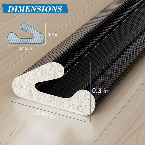 V-Shaped Weather Stripping Door Seal, 19.7FT Draft Stopper for Doors/Windows, Gaps, Dustproof, Soundproof & Thermal Insulating, Noise-Reducing, Light-Blocking Door Gap Filler in Saudi Arabia