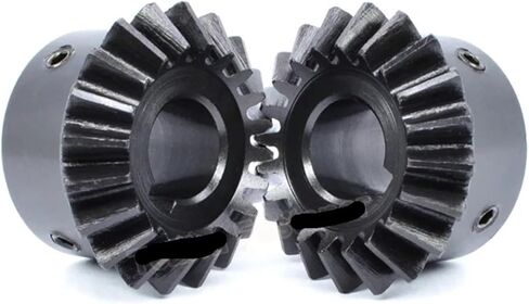 2pc 2M 25 Teeth Bevel Gear Keyway Bore 12/14/15/16/17/18/20/22/24/25mm 1:1 90 Degrees Meshing Angle Steel Gears 45# Steel(24mm (Keyway 8)) in Saudi Arabia