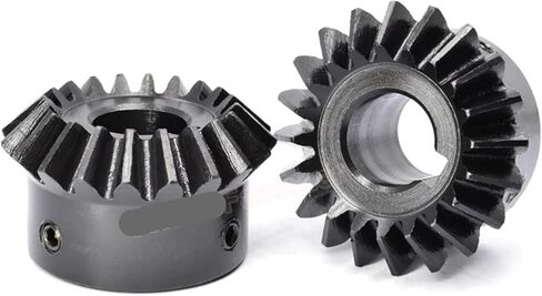 2pc 2M 25 Teeth Bevel Gear Keyway Bore 12/14/15/16/17/18/20/22/24/25mm 1:1 90 Degrees Meshing Angle Steel Gears 45# Steel(24mm (Keyway 8)) in Saudi Arabia