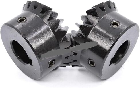 2pc 2M 25 Teeth Bevel Gear Keyway Bore 12/14/15/16/17/18/20/22/24/25mm 1:1 90 Degrees Meshing Angle Steel Gears 45# Steel(24mm (Keyway 8)) in Saudi Arabia