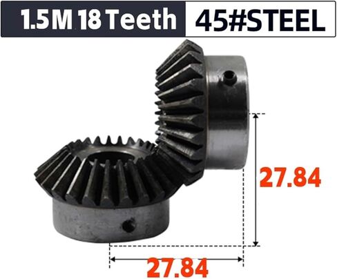1PCS Bevel Gear 1.5m18teeth inner Hole 6/8/10/12/14 mm Gear 45# Steel 90 Degrees anching ancle gears hole m5 (15mm) in Saudi Arabia
