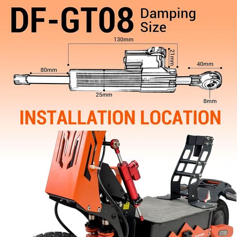 DOF DF-GT08 Scooter Electric Scooter Damper and Stablizer ، DF-GT08 Series E-scooter pressions and accessories ، Fast Speed ​​Dual Motor Off Road Road Scooter Parts and Accessories in Saudi Arabia