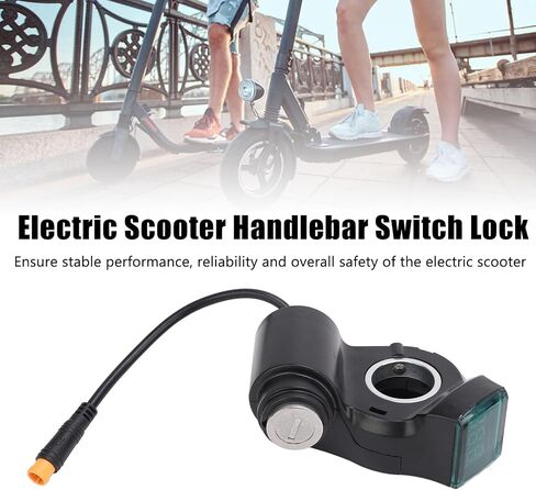 Electric Scooter Handle Switch Lock, 3 Pin Handlebar Switch Lock with 2 Keys Scooter Digital Display Ignition Lock for M5 Electric Scooter in Saudi Arabia