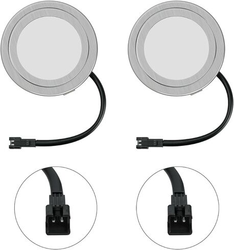 2 Pack Range Hood Lights with SM Socket DC 12V 1.5W 6500K Hole Closet Range Hood LED Light Recessed Stove Hood Light Bulb Replacement, SM Socket in Kuwait