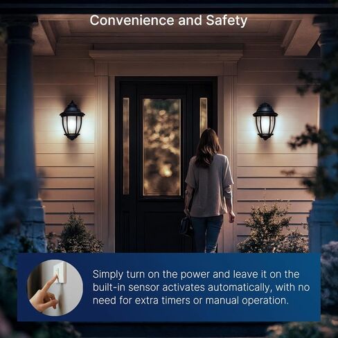 Flsnt Dusk to Dawn Outdoor Sensor A19 LED Edison Plubs ، 9W (60W EQV.) ، 800lm ، Fintage Filament E26 BASE ، Auto ON/OFF PHOTOCELL Automatic للإضاءة الخارجية الموفرة للطاقة ، 2700K أبيض ناعم ، 4 حزمة. in Kuwait