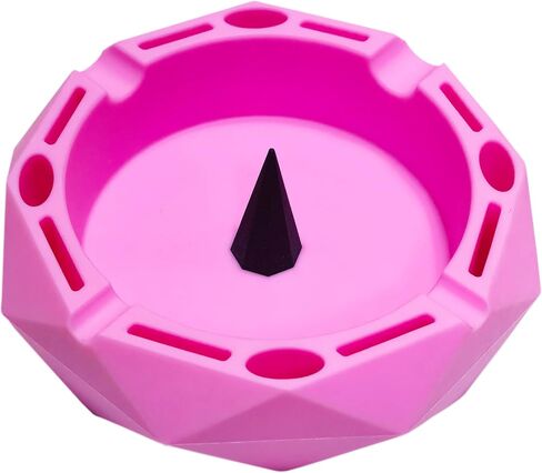 Portable Silicone Ashtray For Smoking Cigarettes Accessories Heat Resistant Unbreakable (Green Black) in Kuwait