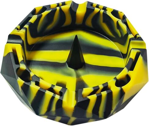Portable Silicone Ashtray For Smoking Cigarettes Accessories Heat Resistant Unbreakable (Green Black) in Kuwait