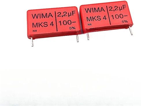 2PCS/5PCS MKS4 2.2UF 100V 2U2 100v2.2UF Foil Film Capacitor 2200nF 100V225 225 Pitch=22.5MM(5PCS) in Kuwait