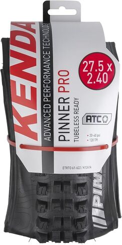 Kenda ، Pinner Pro ، Tyre ، 27.5'x2.40 ، طي ، فاصلة ، طبقة مزدوجة ، ATC ، 60TPI ، أسود in Kuwait