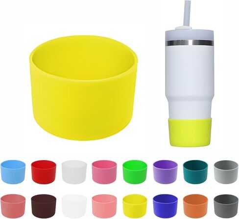 Silicone Boot for 14 oz stanley cup，Water Bottle Boot for Stanley 14 oz Tumbler, Accessories for Boys and Girls (Yellow) in Saudi Arabia